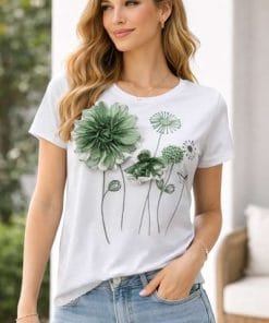 2704-A t-shirt fra Vanting. Grøn