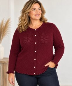 Ajanna cardigan fra Cassiopeia. Bordeaux