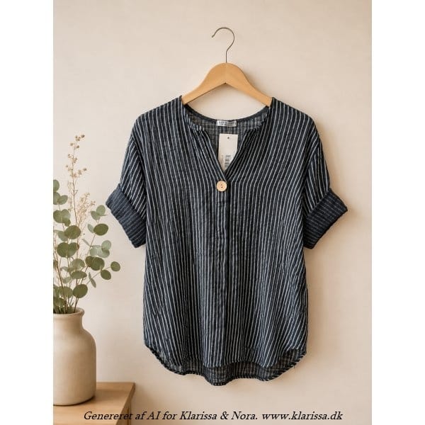Amalfi bluse. Sort