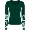 Andrea T-Shirt LS Tie Dye - verde-scuro