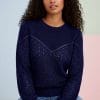 Astrid strik pullover fra Ofelia. Navy
