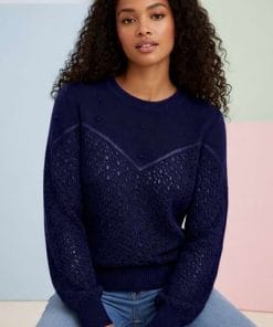 Astrid strik pullover fra Ofelia. Navy