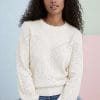Astrid strik pullover fra Ofelia. Råhvid