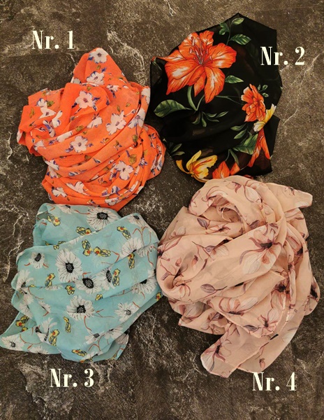 Blomst 4 tørklæde fra Pippi Fashion