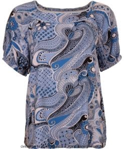 Cali bluse blå detalje