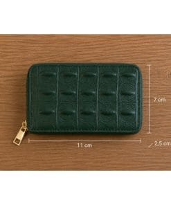 Croco Zip kortholder . Grøn