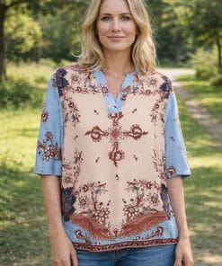 Ebony Bluse fra Ofelia – Feminin Bluse med Print