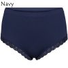 Feline rib midi Panties - Navy