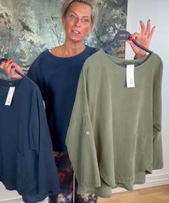 Fløjlsbluse fra Janne K. Grøn