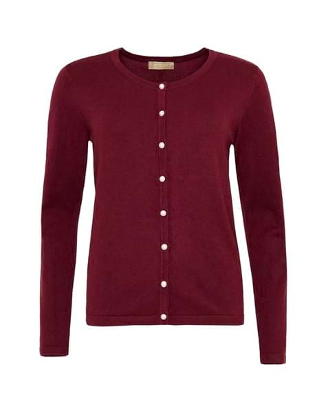 Fri cardigan fra Ofelia. Bordeaux. (1)