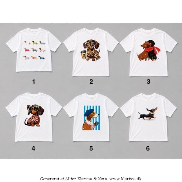 Gravhunde t-shirts fra Janne K