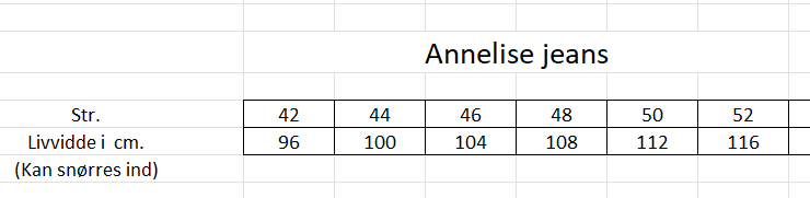 Mål Annelise jeans (1)