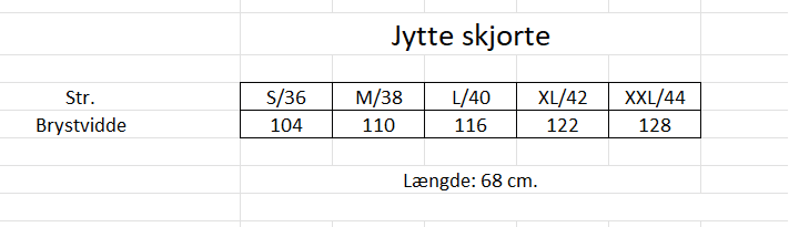 Mål Jytte skjorte