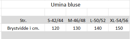 Mål Umina bluse (1)
