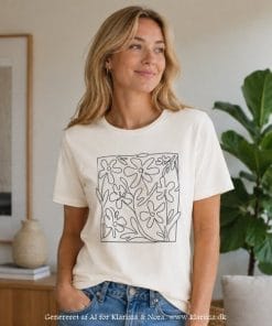 Nia t-shirt fra Ofelia – Hvid dame t-shirt med blomsterprint