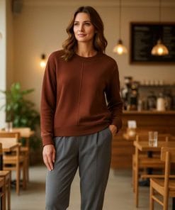 Rimel sweatshirt fra Ofelia. Bordeaux