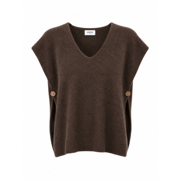 Saga vest brun detalje
