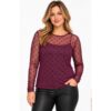 Sara mesh bluse fra Vanting. Blomme