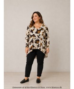 Terra jersey bluse fra Janne K – oversize bluse til Plus Size kvinder